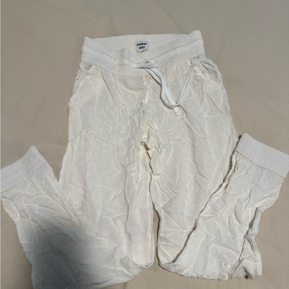 Sunday Best White Jogger Pants
